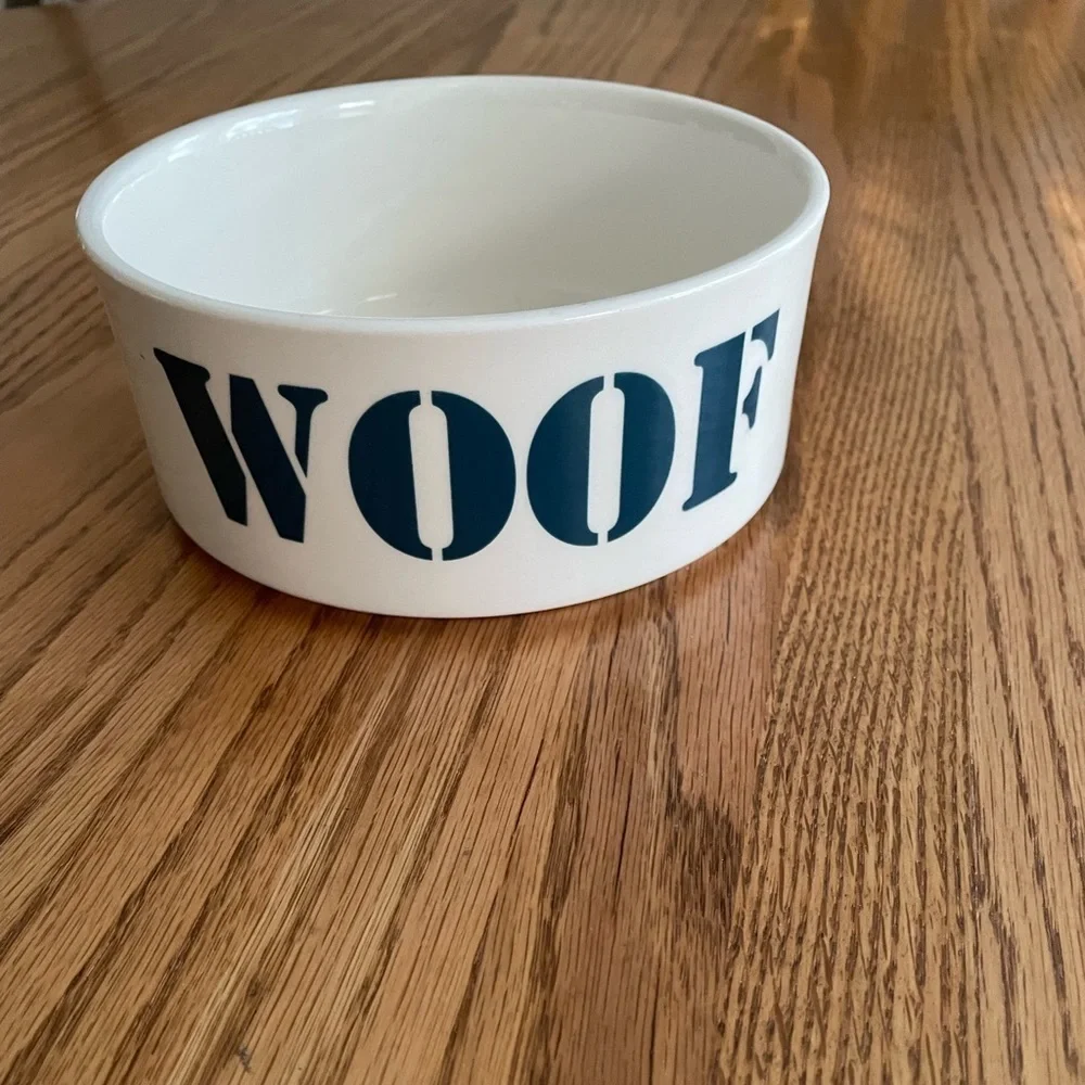 Petrageous Designs Hand-crafted Stoneware Dog Water Food Bowl “Woof”